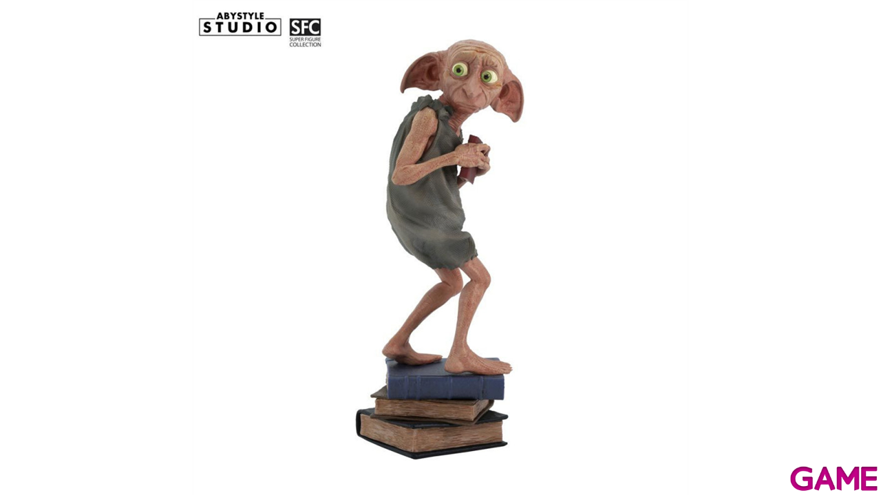 Figura Harry Potter Dobby sobre libros de 15 cm-1