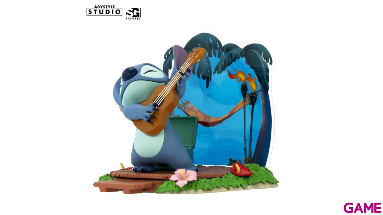 Figura Disney Stitch con Ukelele de 10 cm-1