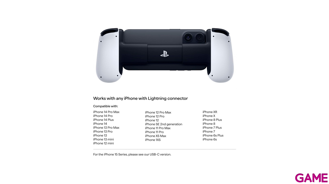 Controller Backbone One Blanco Gen2 para iPhone Ed. PlayStation -Licencia oficial--2