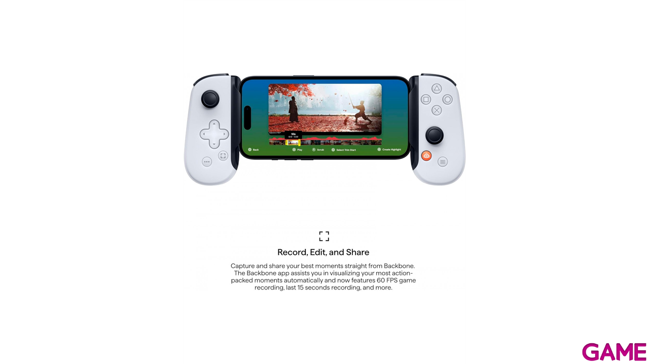 Controller Backbone One Blanco Gen2 para iPhone Ed. PlayStation -Licencia oficial--3