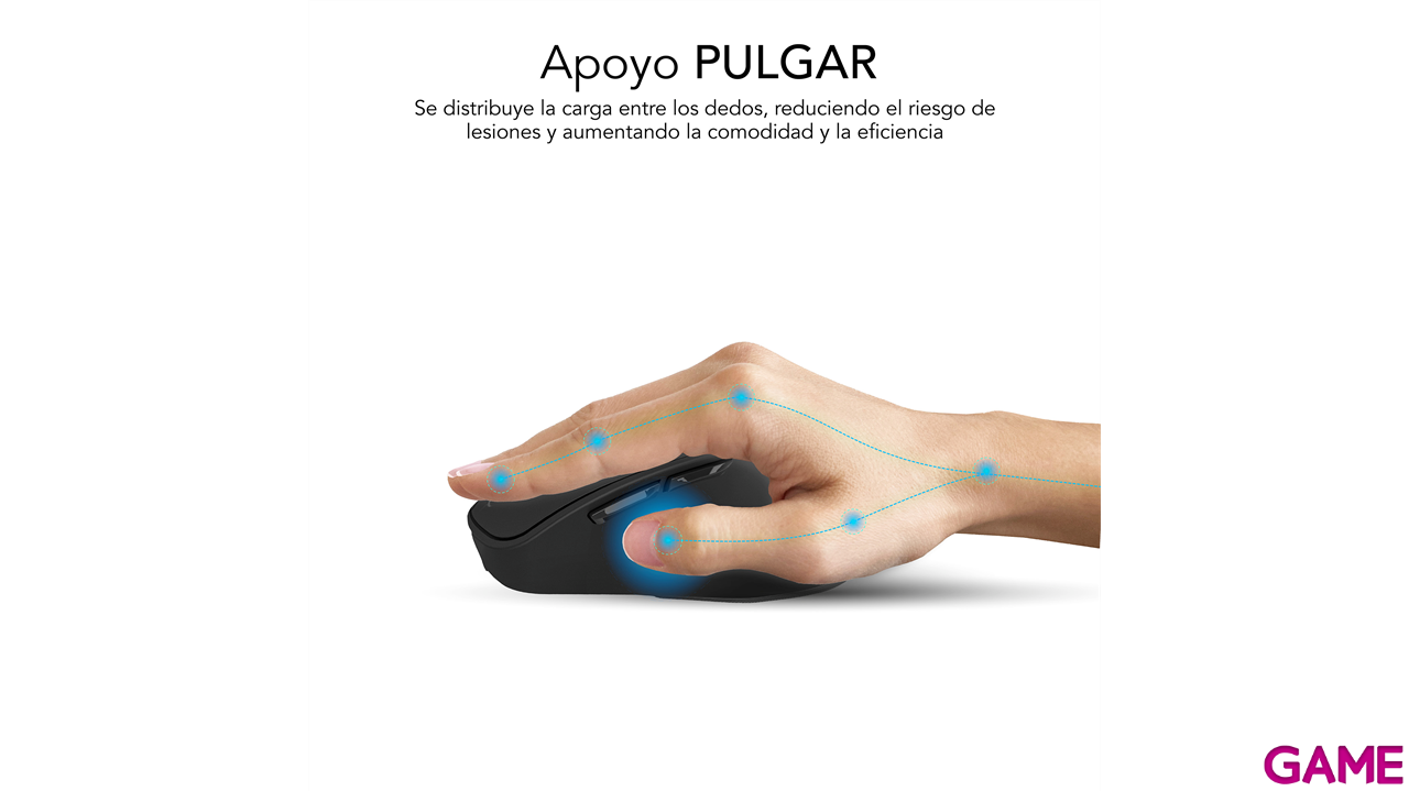 Subblim Comfort Ergo Dual Wireless con bateria negro - Raton-5
