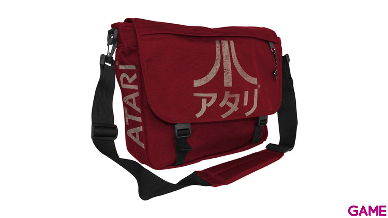 Bandolera de color rojo con logo Atari en Japones de 45 cm-0
