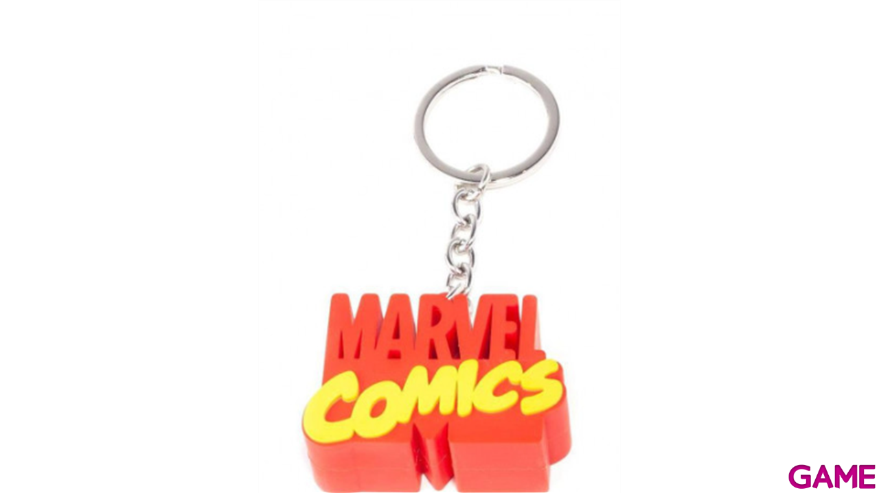 Llavero de goma Logo Marvel Comics en 3D-0