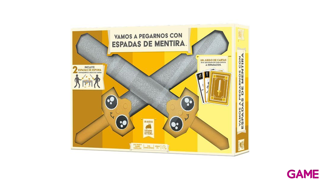 Juego de mesa Vamos a pegarnos con espadas de mentira-0