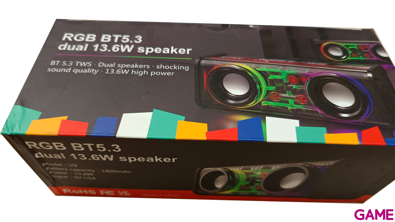 Altavoz Bluetooth Stima V8 RGB 13,6w-0 Altavoz Bluetooth Stima V8 RGB 13,6w-0