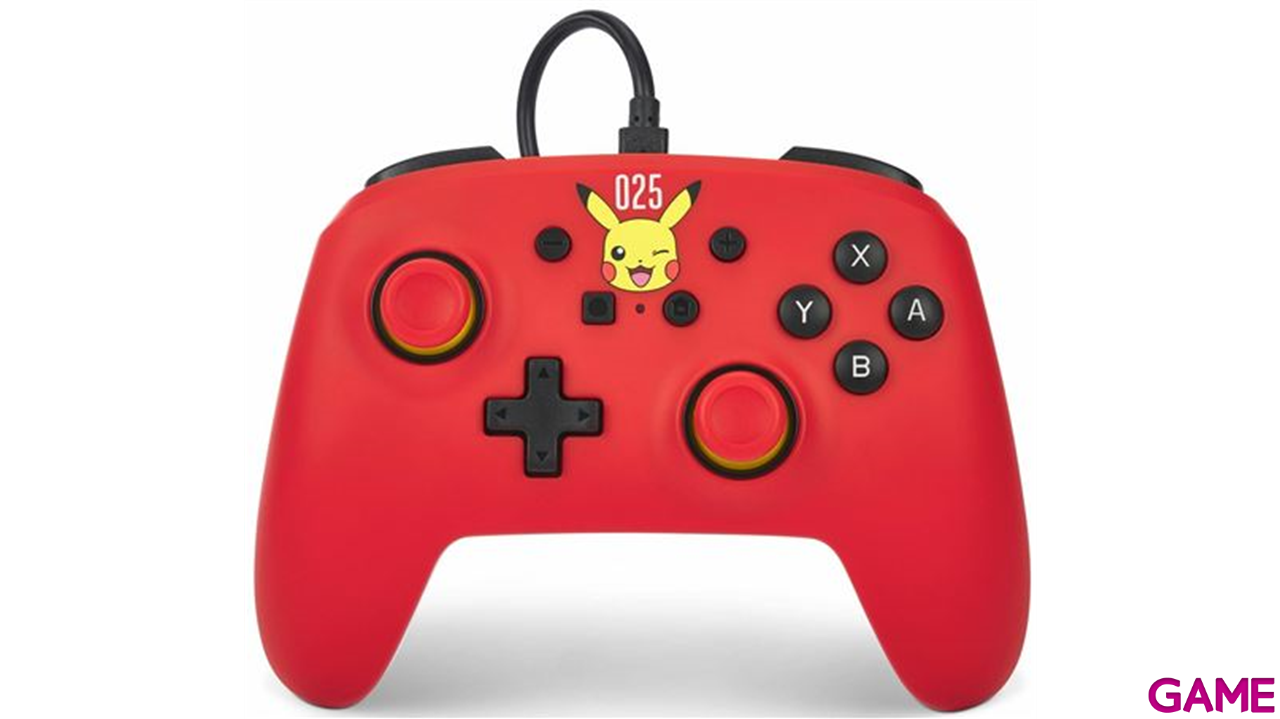 Controller con Cable PowerA Laughing Pikachu -Licencia oficial--0