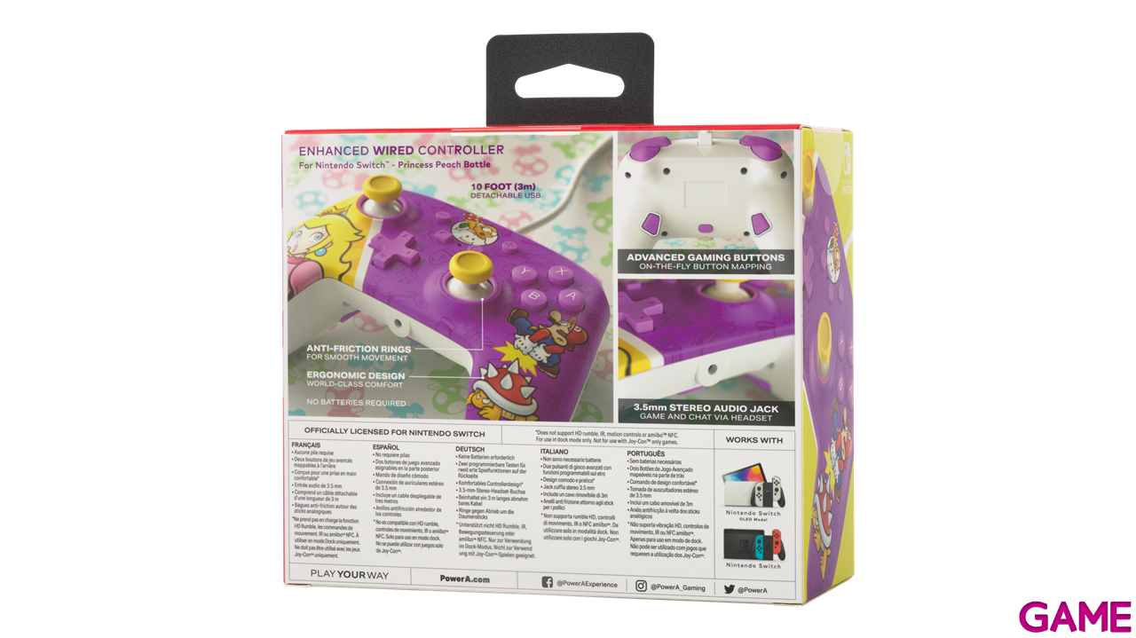 Controller con Cable PowerA Princess Peach -Licencia oficial--16