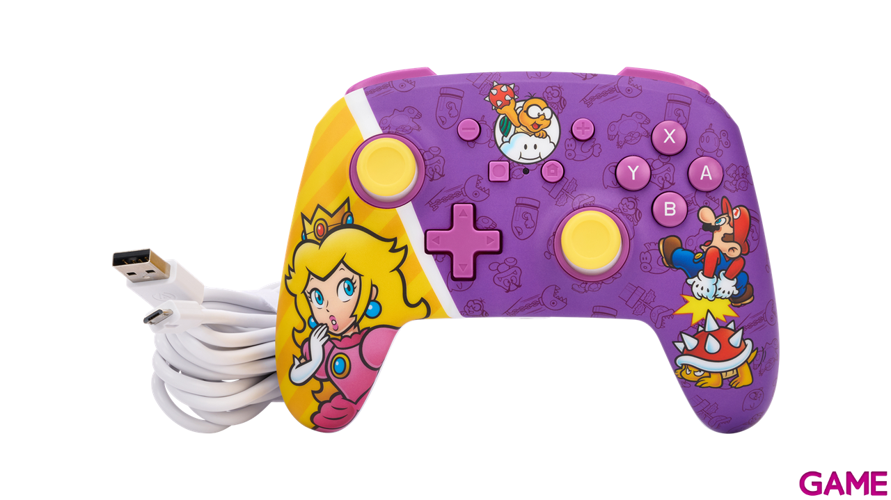 Controller con Cable PowerA Princess Peach -Licencia oficial--8