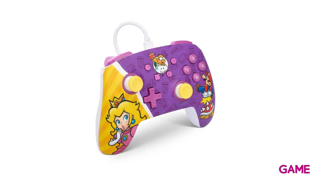 Controller con Cable PowerA Princess Peach -Licencia oficial--3