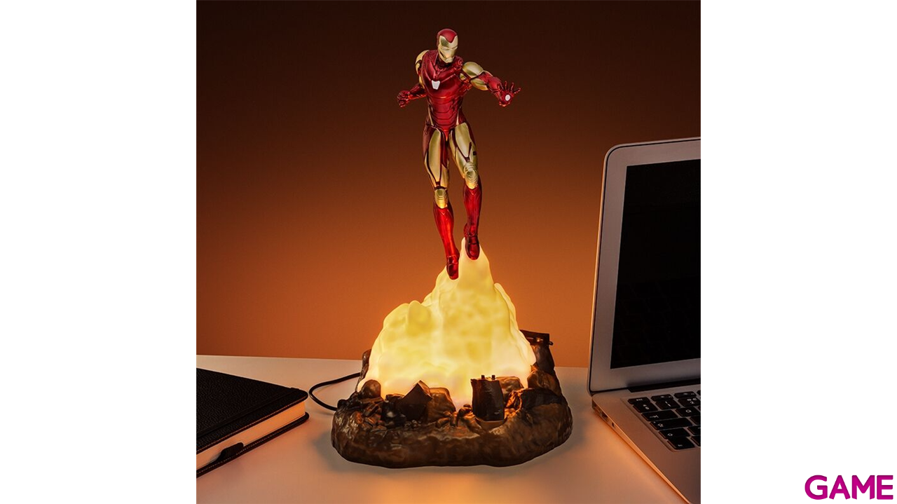 Lampara Marvel Diorama Iron Man de 31 cm-0