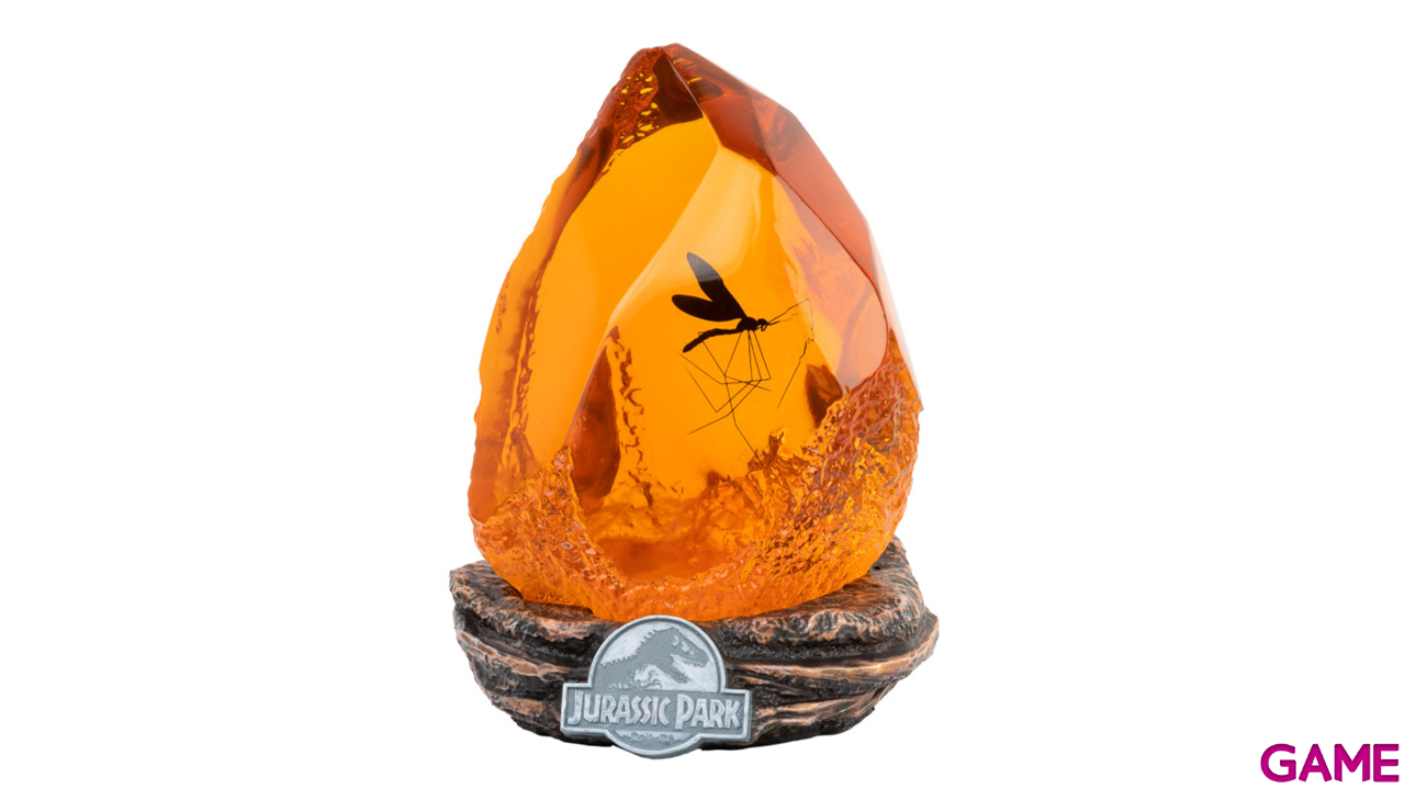 Lampara Jurassic Park Piedra de Ambar con mosquito-1