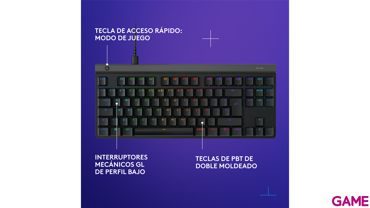 Logitech G515 TKL Cinderella CDM Mix  Model Spanish Layout - Teclado Gaming-7