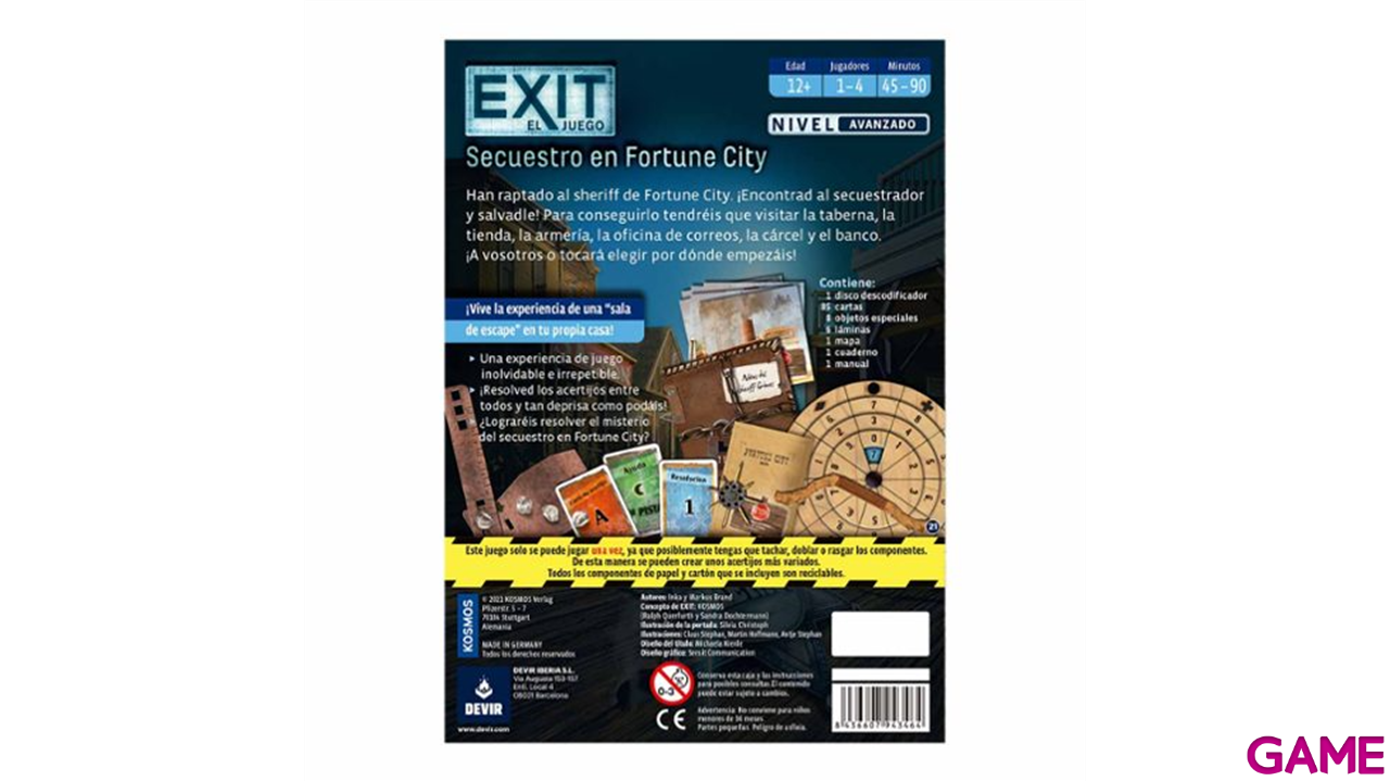 Juego de mesa Exit Secuestro en Fortune City-2