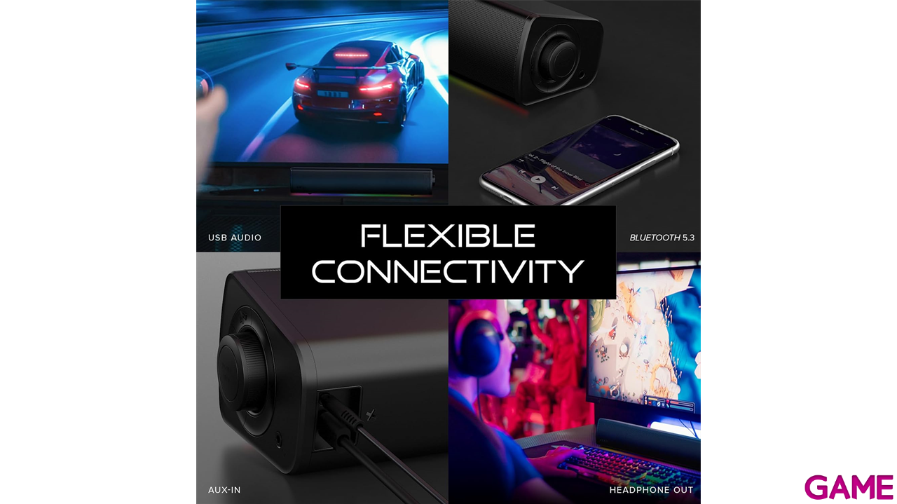 Creative Soundblaster GS3 RGB 24w Bluetooth 5.4 USB-C - Barra de sonido-2