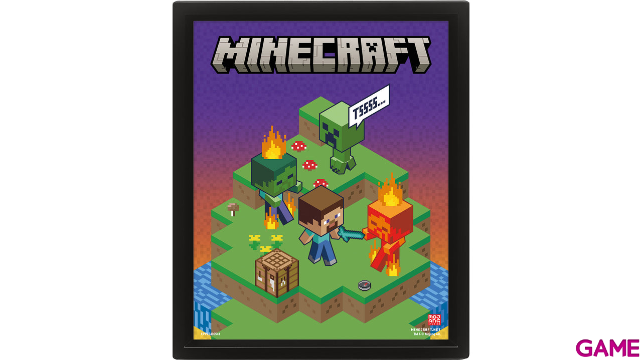 Cuadro 3D Minecraft Switching Terrain-0