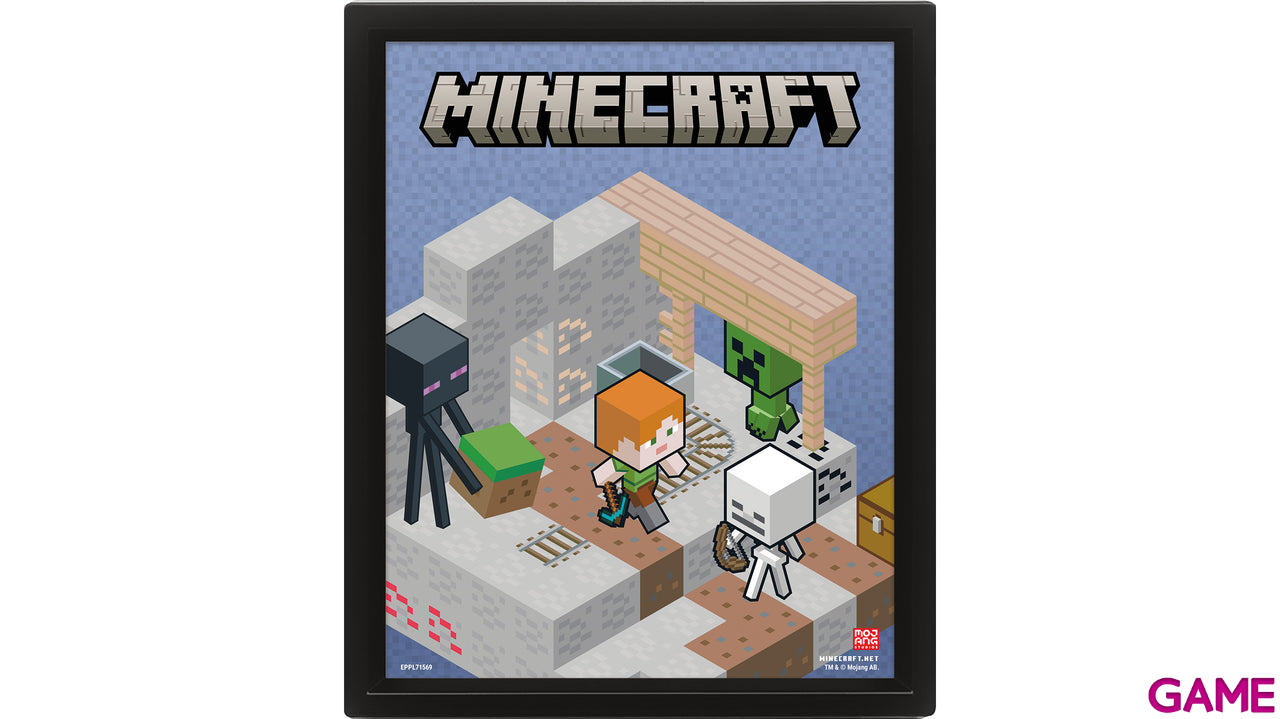 Cuadro 3D Minecraft Switching Terrain-1