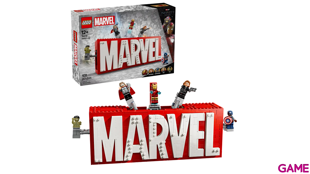 LEGO Super Heroes Marvel Logotipo MARVEL y Minifiguras 76313-1