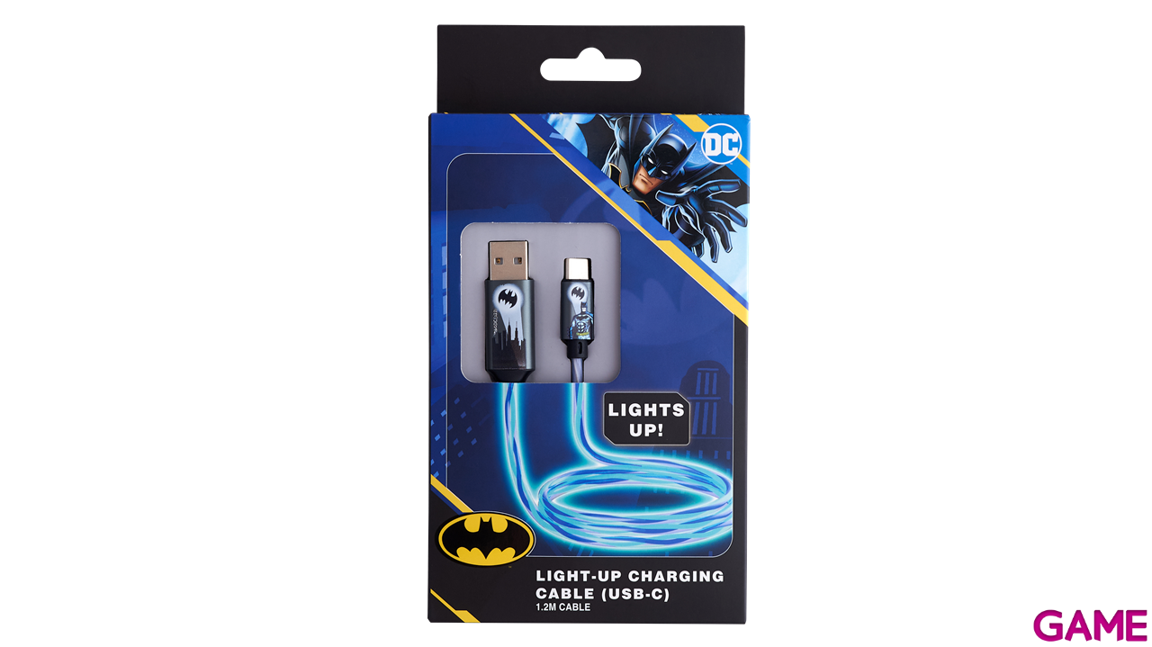 Cable Luminoso 1.2m USB A - USB C Licencia Batman-0