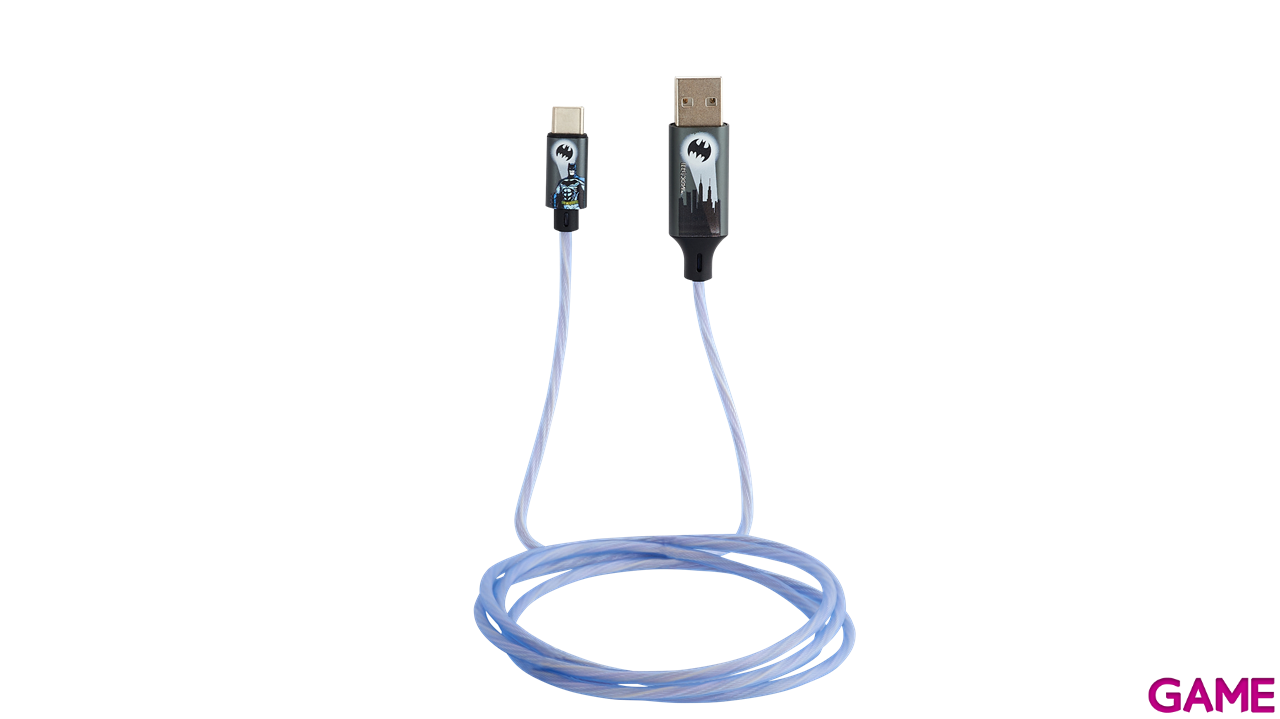 Cable Luminoso 1.2m USB A - USB C Licencia Batman-1