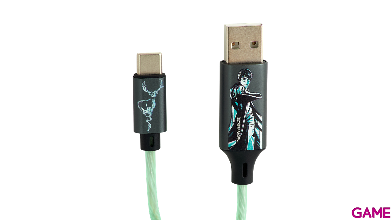 Cable Luminoso 1.2m USB A - USB C Licencia Harry Potter-2