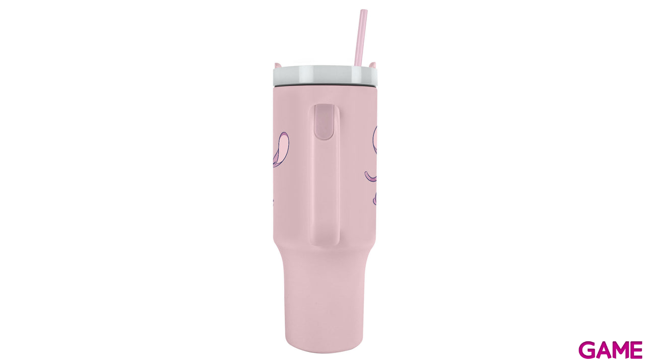 Vaso termo de acero inoxidable con pajita Disney Angel de Lilo y Stitch de 1180 ml-0