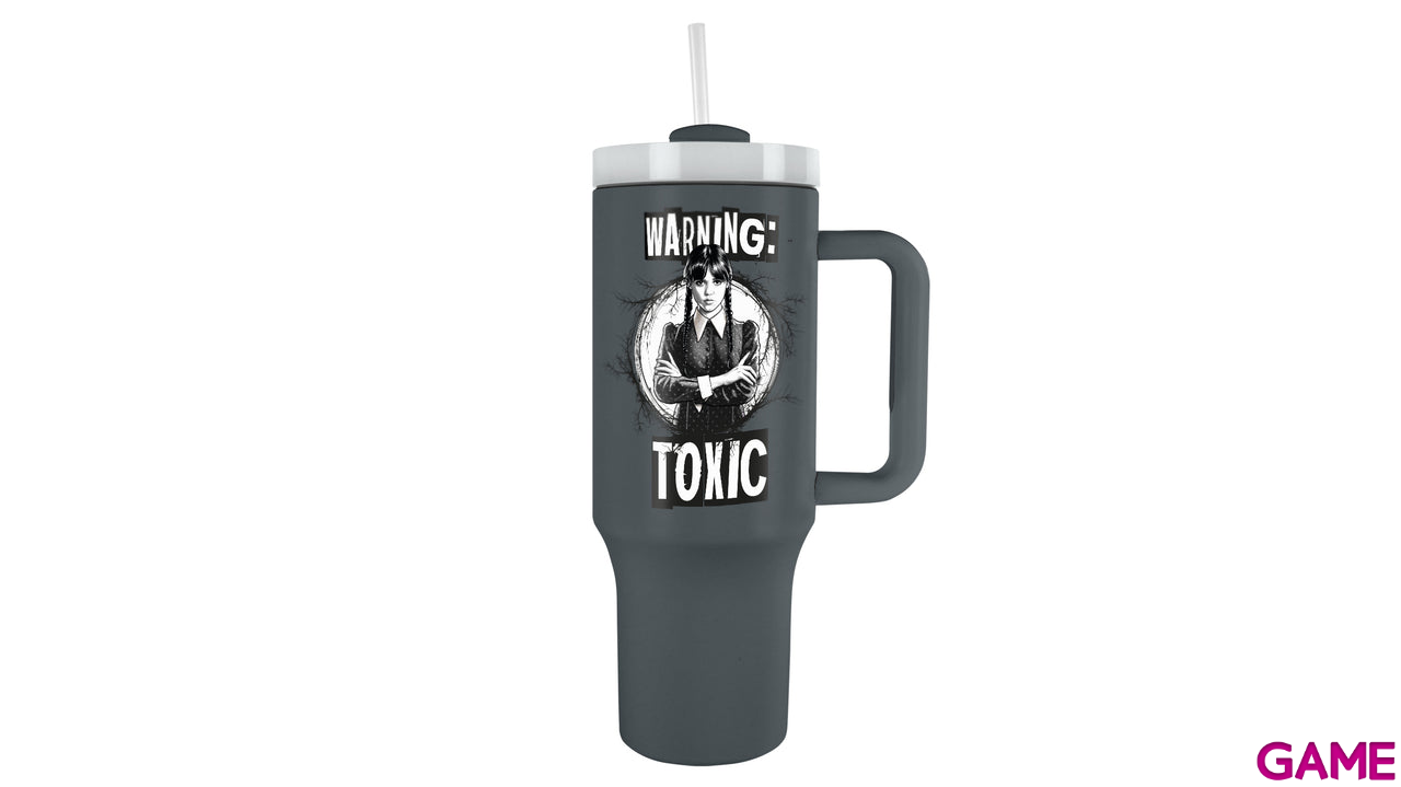 Vaso termo de acero inoxidable con pajita Wednesday de 1180 ml-2
