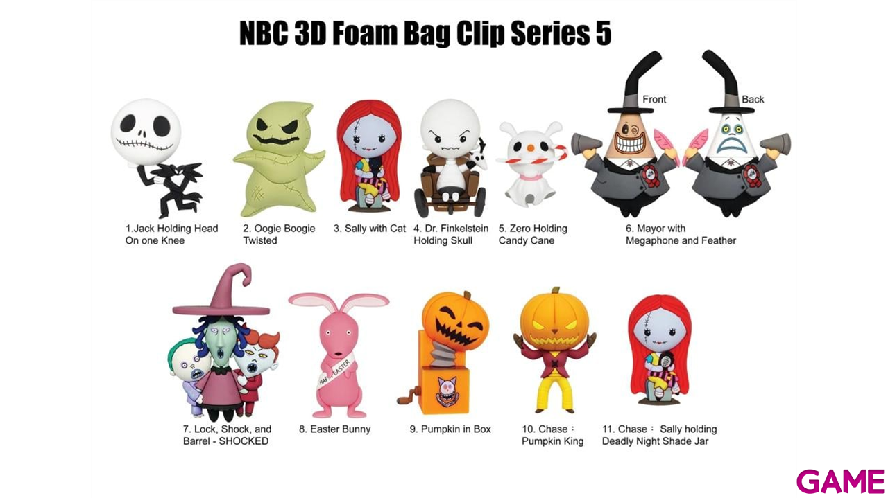 Colgante 3D Pesadilla antes de Navidad para Mochilas y bolsos (surtido)-3