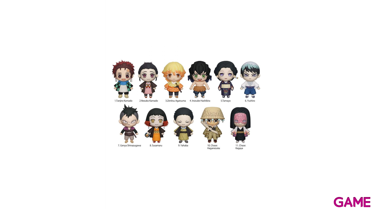 Colgante 3D Demon Slayer Series 3 para Mochilas y bolsos (surtido)-0
