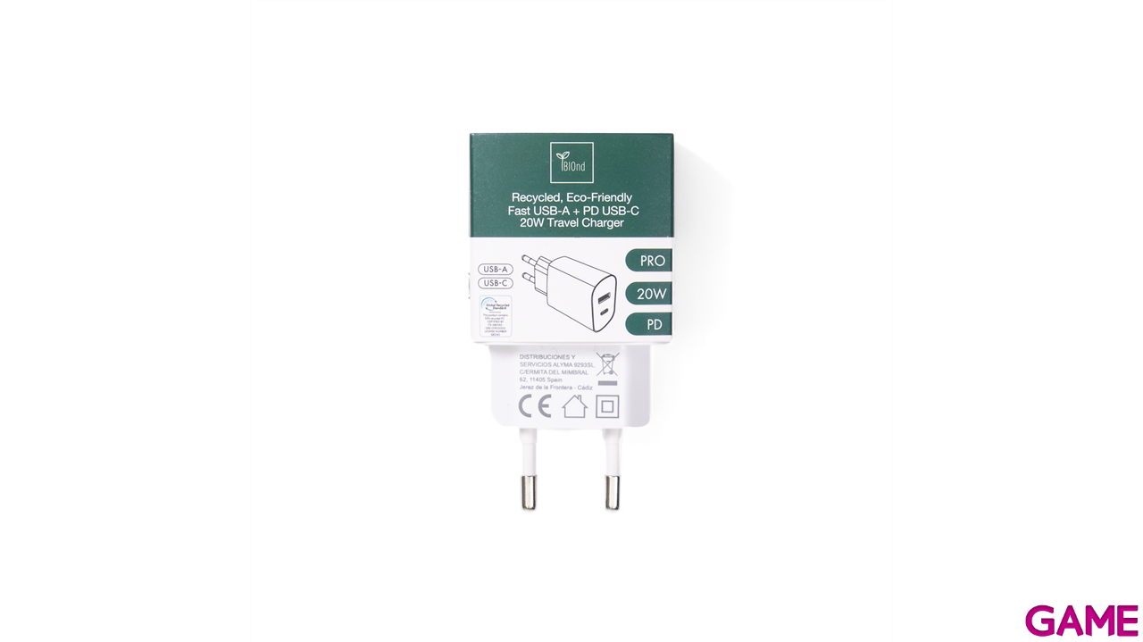 Cargador rápido 20W USB-A -USB-C BIOND-0