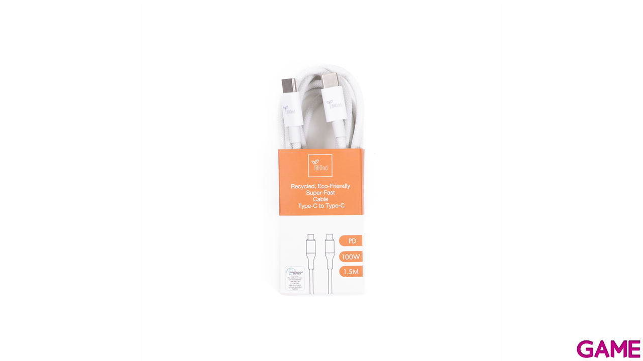 Cable trenzado USB-C-USB C 1.5 m. BIOND-1