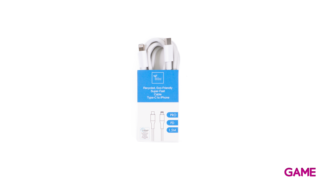 Cable USB-C -Lightning 1,5 m. BIOND-0