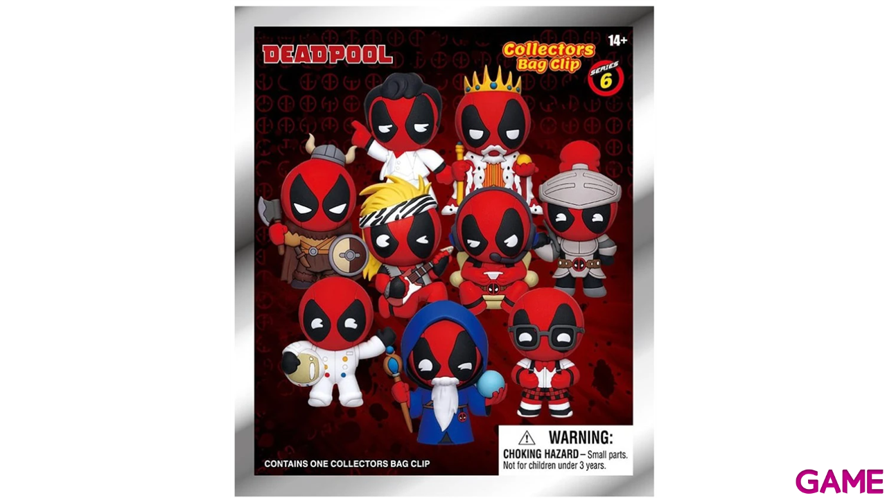 Colgante 3D Marvel Deadpool Serie 6 para Mochilas y bolsos (surtido)-1