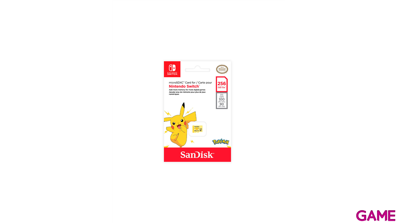 Memoria Sandisk 256GB microSDXC Pokemon Pikachu -Licencia oficial--0