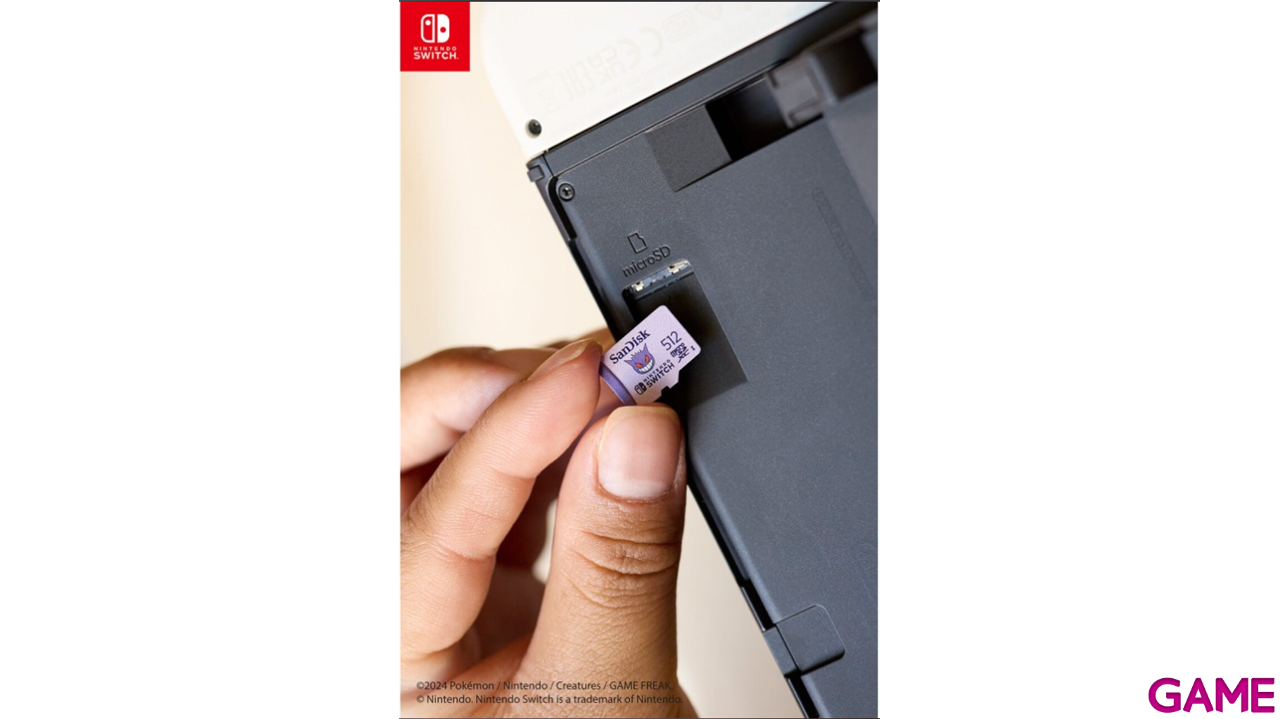 Memoria Sandisk 512GB microSDXC Pokemon Gengar -Licencia oficial--1
