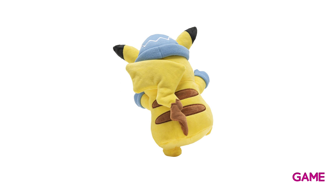 Peluche Pokémon Pikachu con sombrero de invierno y guantes de 20 cm-0
