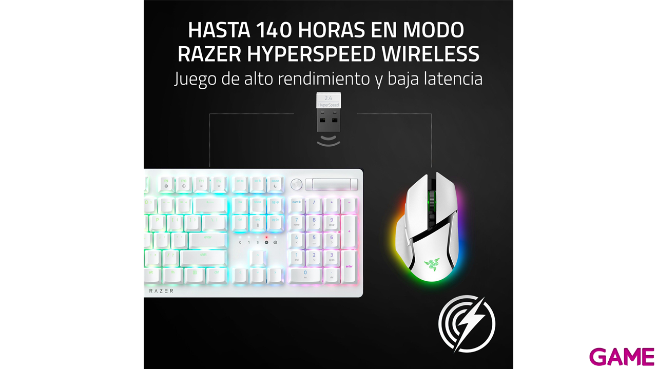 Razer Basilisk V3 Pro optico 35K DPI - White - Raton Gaming-3