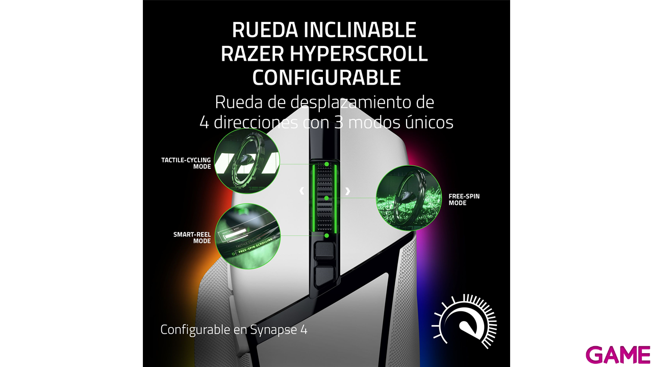 Razer Basilisk V3 Pro optico 35K DPI - White - Raton Gaming-5