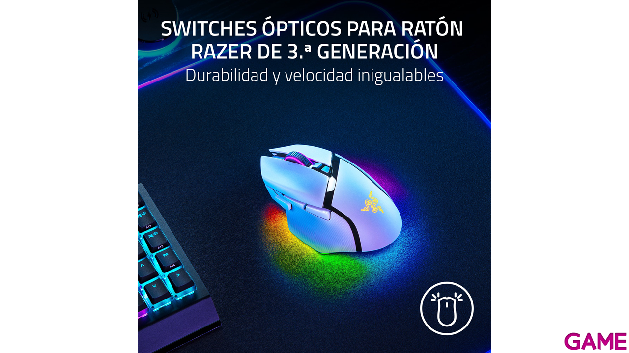 Razer Basilisk V3 Pro optico 35K DPI - White - Raton Gaming-7