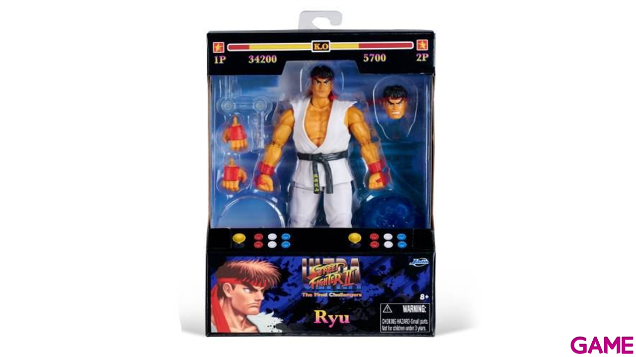 Figura Street Fighter II Ryu The final Challegers de 15 cm-1