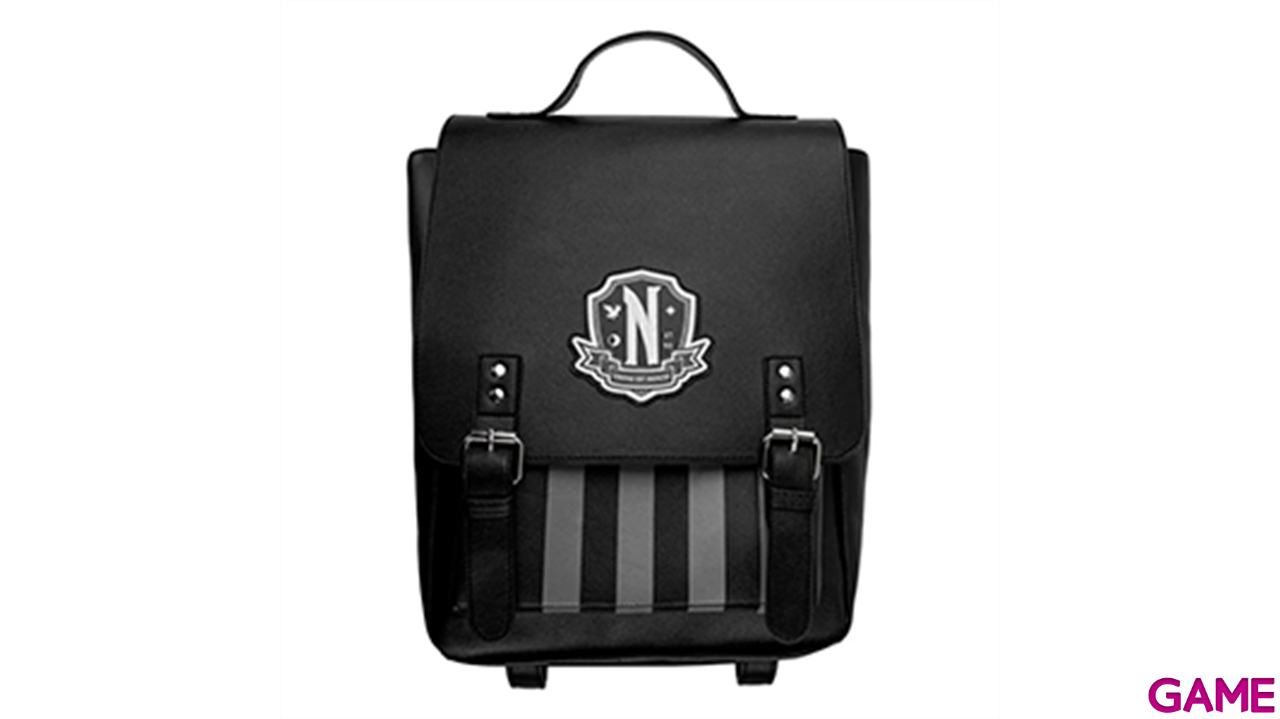 Mochila Wednesday Nevermore Academy de color negro 32 cm-0