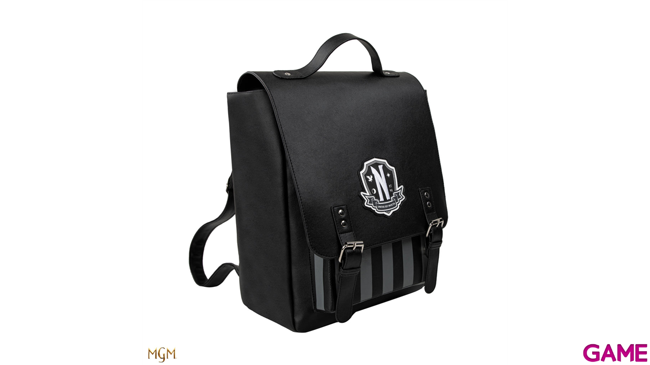 Mochila Wednesday Nevermore Academy de color negro 32 cm-1