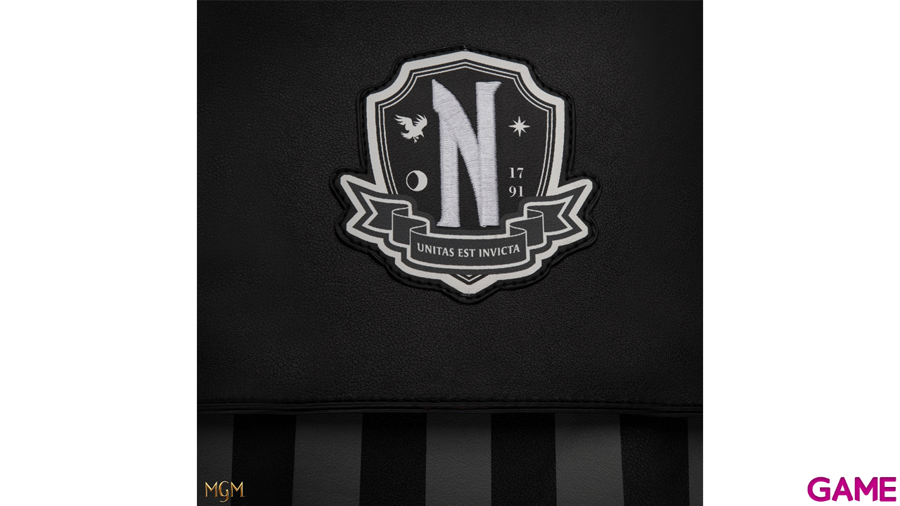 Mochila Wednesday Nevermore Academy de color negro 32 cm-2
