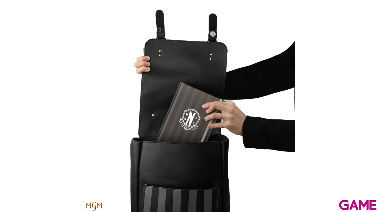 Mochila Wednesday Nevermore Academy de color negro 32 cm-5