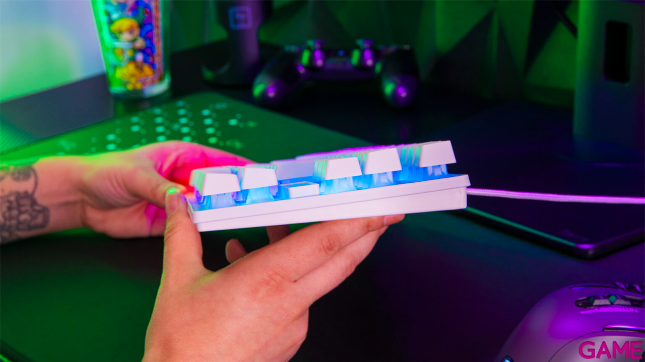 The G-Lab Keyz Caesium TKL RGB Membrana Blanco - Teclado Gaming-1