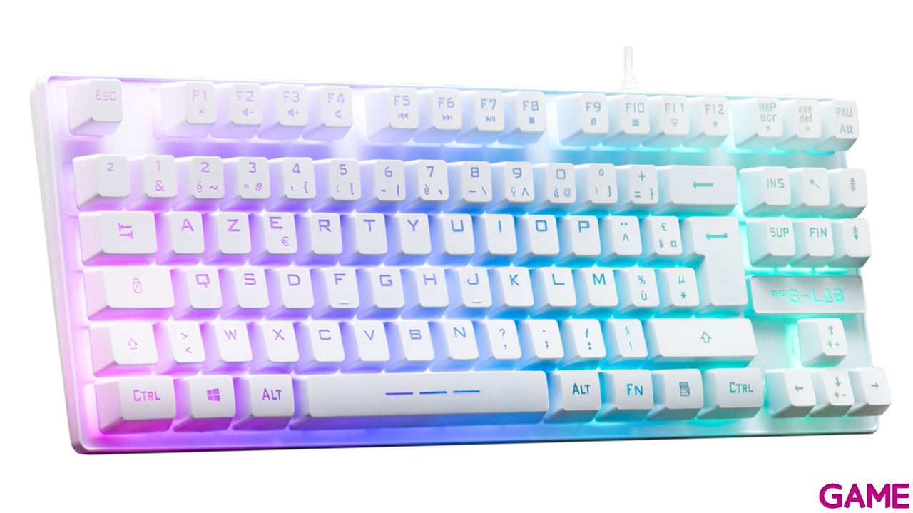 The G-Lab Keyz Caesium TKL RGB Membrana Blanco - Teclado Gaming-3