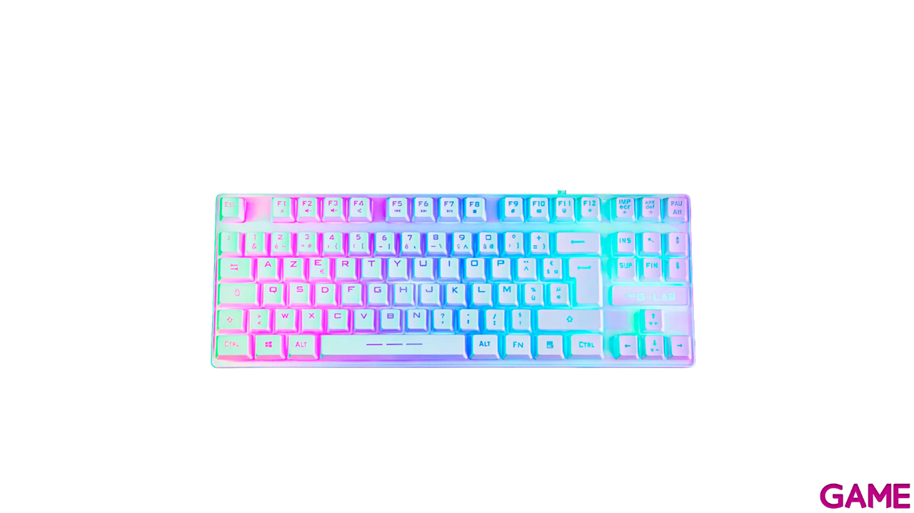 The G-Lab Keyz Caesium TKL RGB Membrana Blanco - Teclado Gaming-4