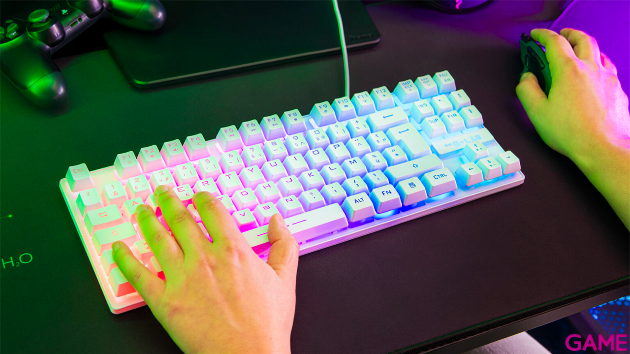 The G-Lab Keyz Caesium TKL RGB Membrana Blanco - Teclado Gaming-6