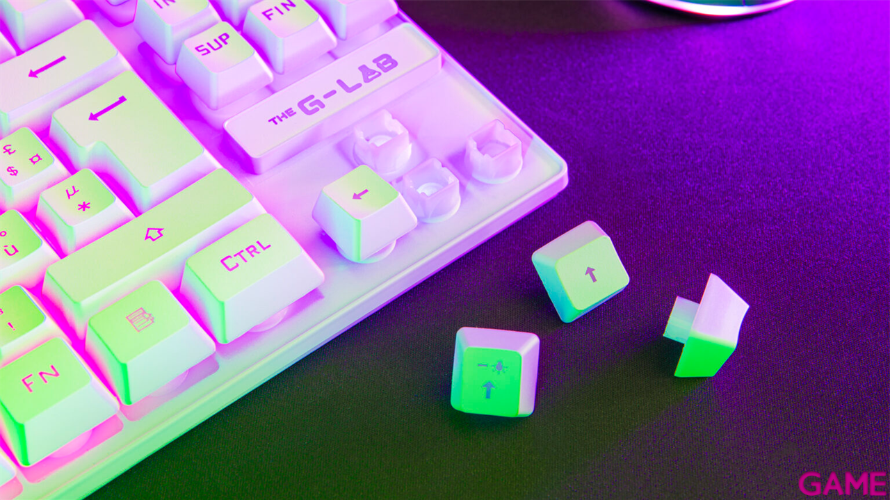 The G-Lab Keyz Caesium TKL RGB Membrana Blanco - Teclado Gaming-7