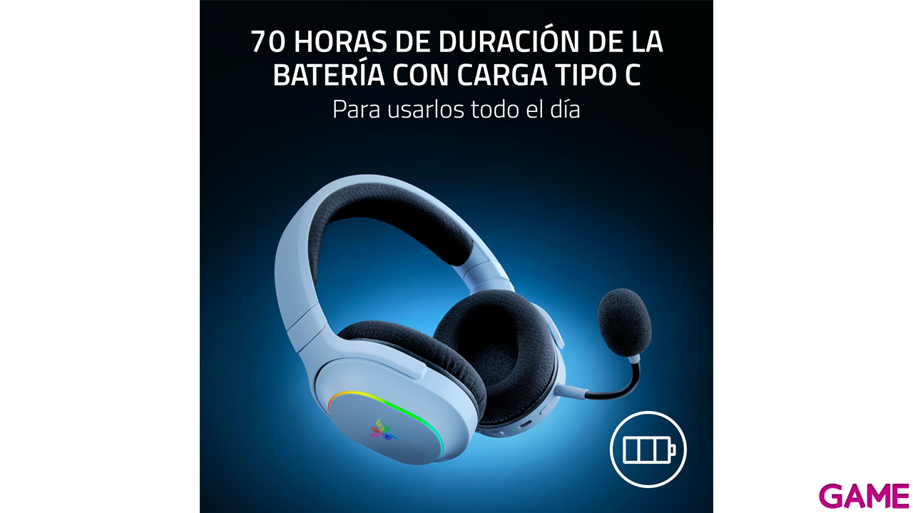 Razer Barracuda X Chroma Bluetooth Wireless Blanco PC - PS5 - PS4 - XBOX - Switch - Movil - Auriculares Gaming-0