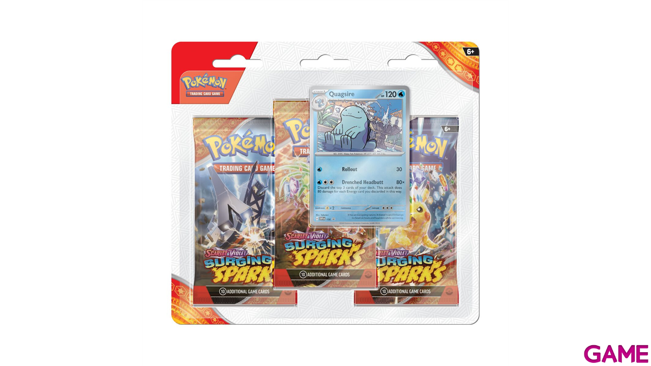 Pack de 3 sobres de cartas Pokemon Scarlet & Violet: Surging Sparks (inglés)-0